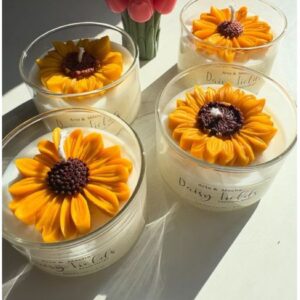 Zonnebloem kaars